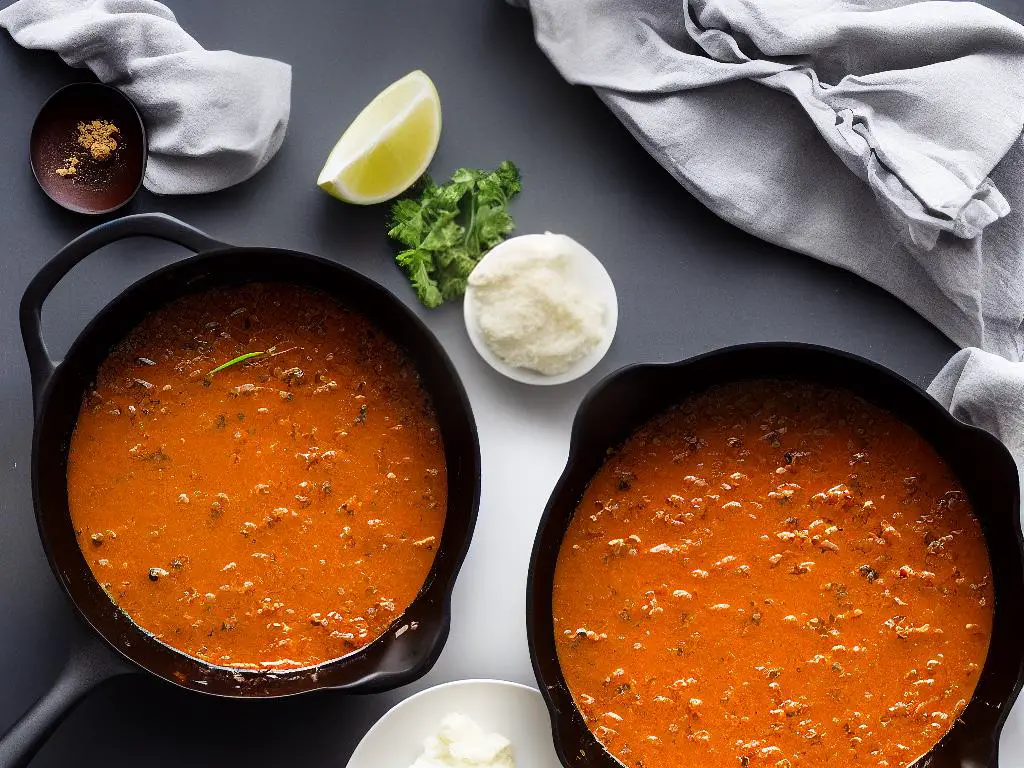 A saucepan with melted browned butter in it.