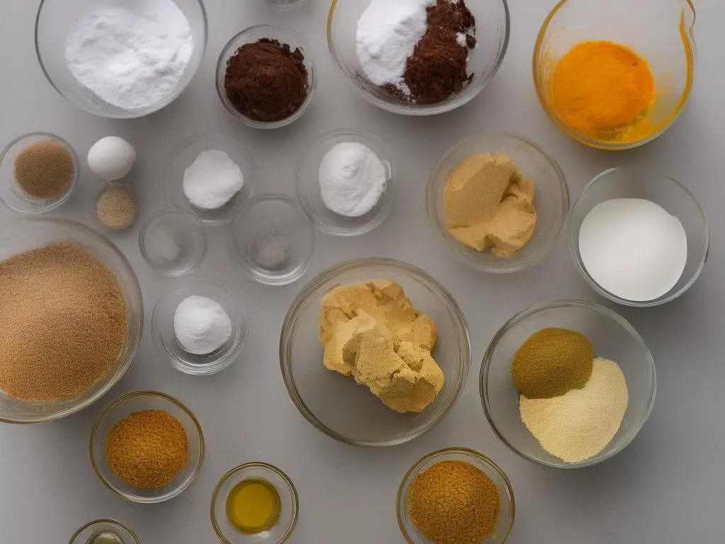 An image of all the ingredients required to bake advanced cookies