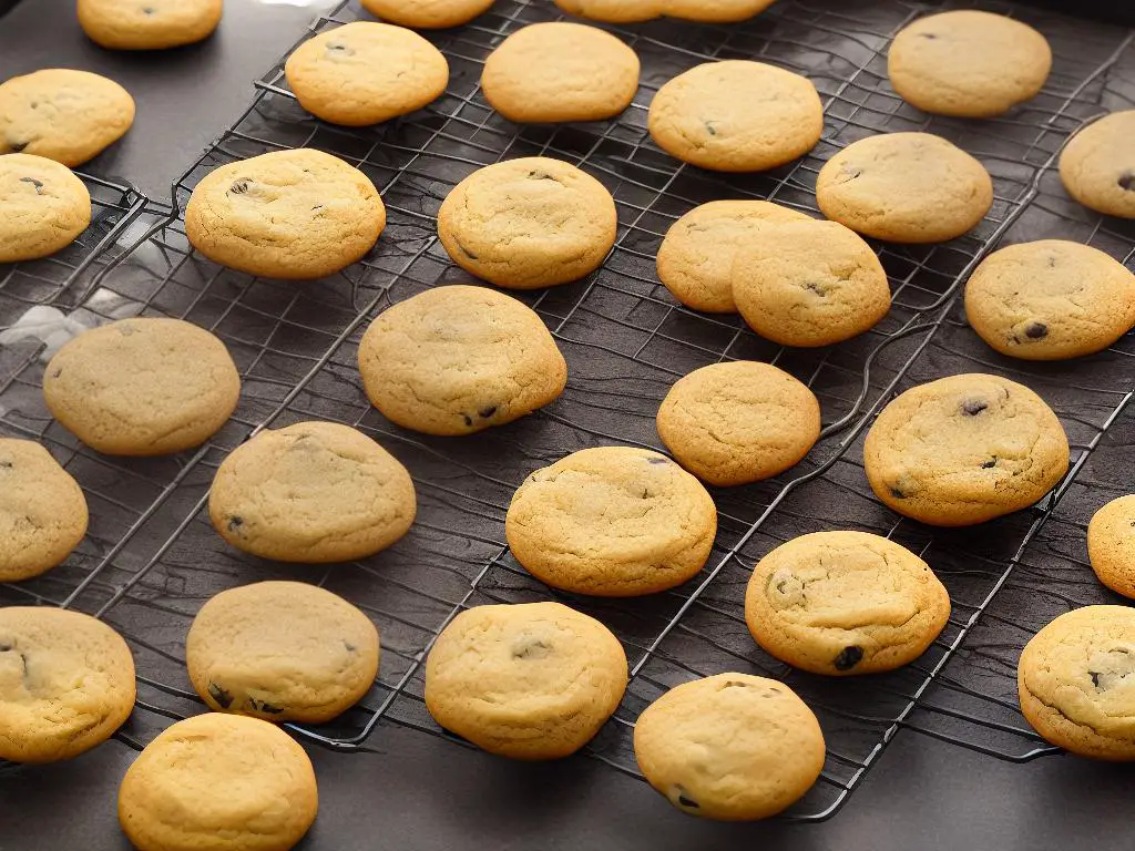 A picture of a cookie sheet with rimmed edges, textured surface, and air-circulating vents to bake perfect cookies.