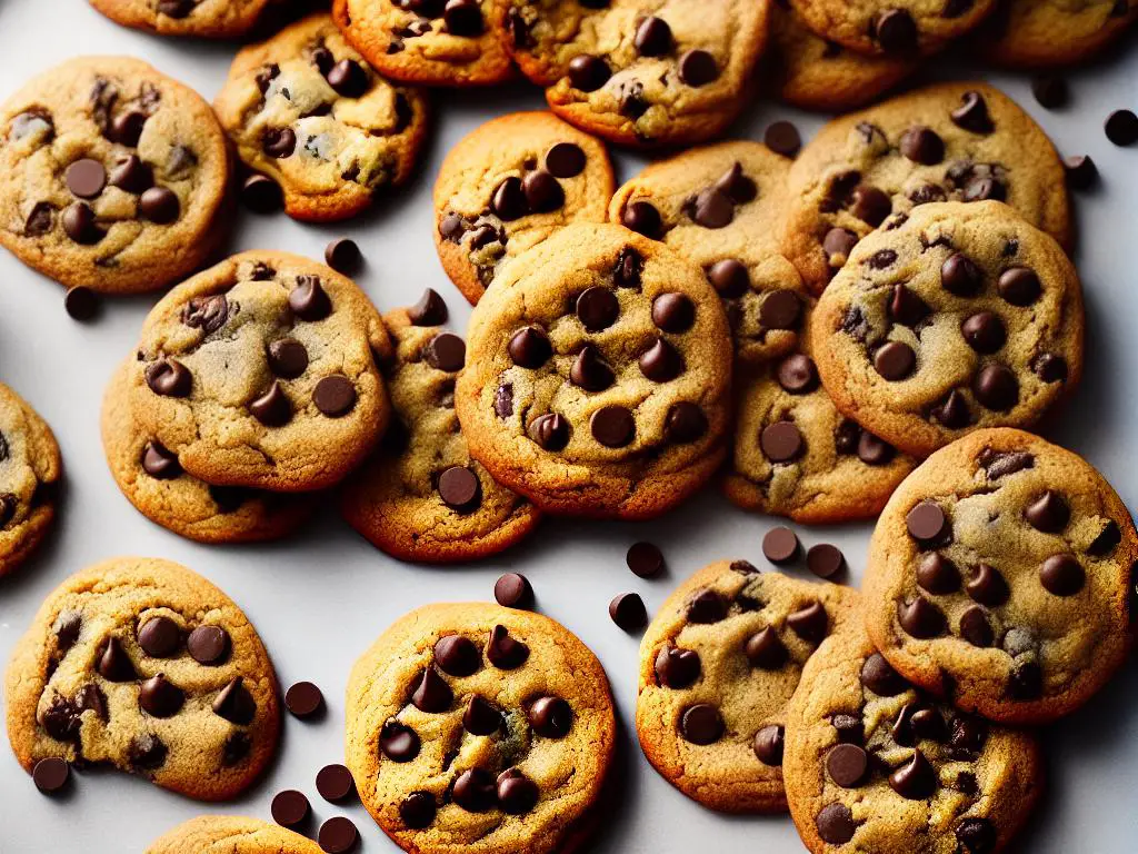 A picture of a freshly baked cookie with melted chocolate chips on top.