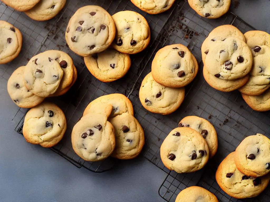  A picture of freshly baked cookies with the words 'Freezing Cookies' written on the top.