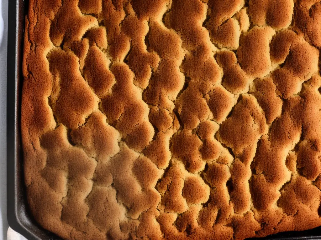 A fresh browned butter blonde sitting on top of a baking sheet.