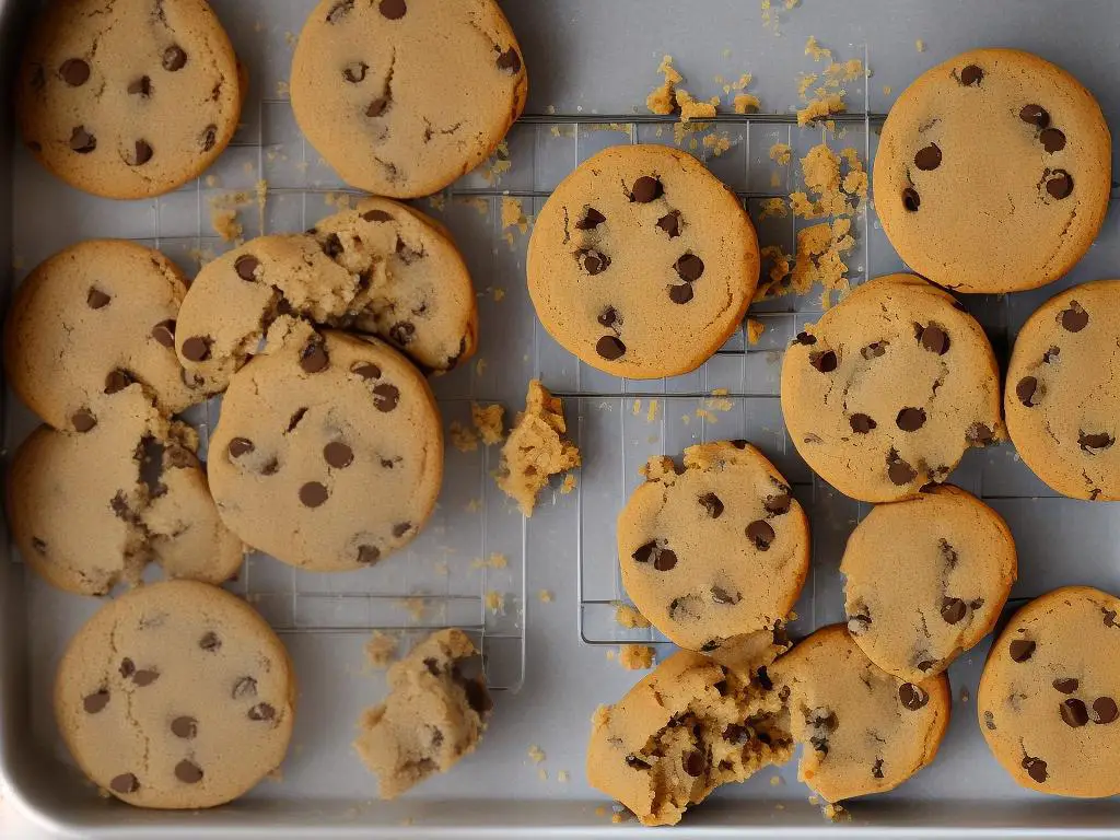 An image of cookie dough being portioned and frozen.